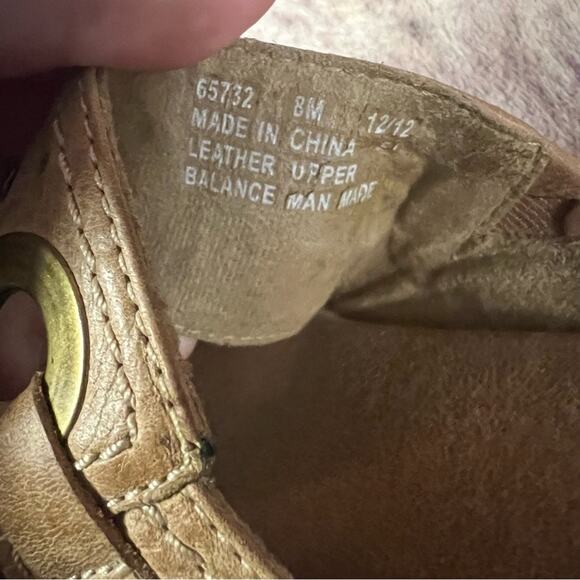 Clarks Double Strap Slide On Leather Sandals Women's Size 8 Tan Brown - Picture 4 of 12